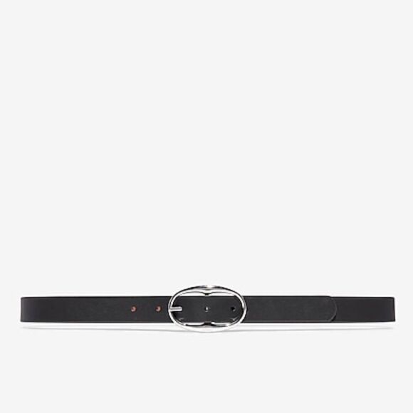 Express Red & Black Reversible Oval Buckle Belt- M - Picture 2 of 14